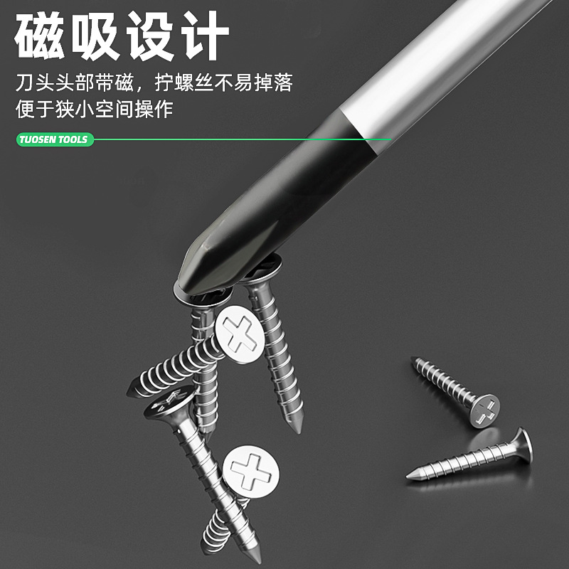 Tuosen Hardware Tools, multi-functional cross-head screwdriver, manual screwdriver, 3*75 small screwdriver details Picture