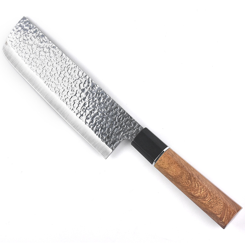 Forged Japanese hammer-patterned knife, hand-forged sushi cooking knife, kitchen neutral knife, chef's knife, kitchen knife Item Picture