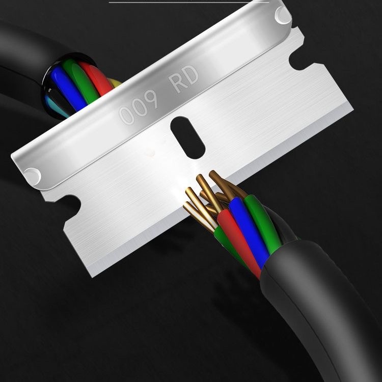 60 # high-quality carbon steel glue removal scraper, single-sided blade, glass scraper, small scraper, clamp blade, car film application tool Specification drawing