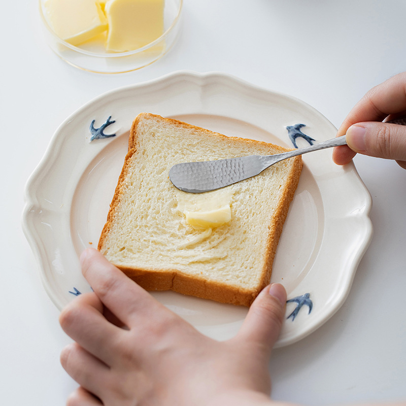 Frost Mountain Japanese imported 304 stainless steel butter knife, hammer, textured bread, peanut butter, jam spatula, cheese spatula details Picture