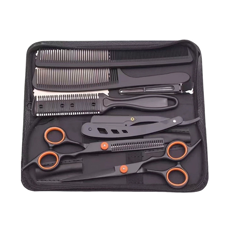 Cross-border exclusive hair scissors set, hair cutting knife, hair scissors, home and student bangs hair cutting tools Item Picture