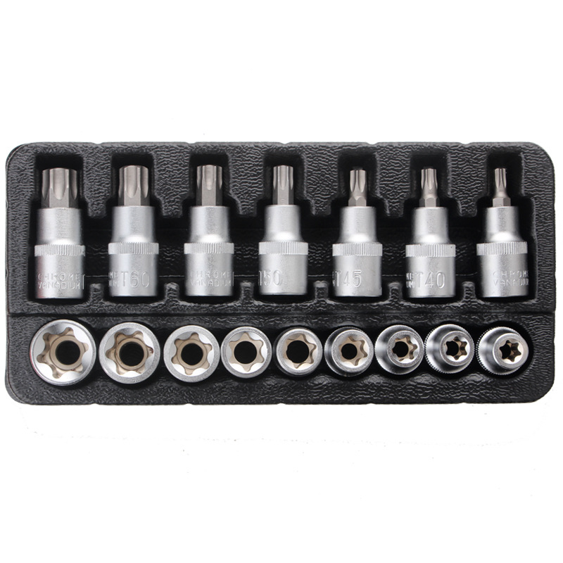 16-piece set of screwdriver screwdriver set, hexagon socket screwdriver head combination set, internal six-flower hexagon star-shaped screwdriver Item Picture