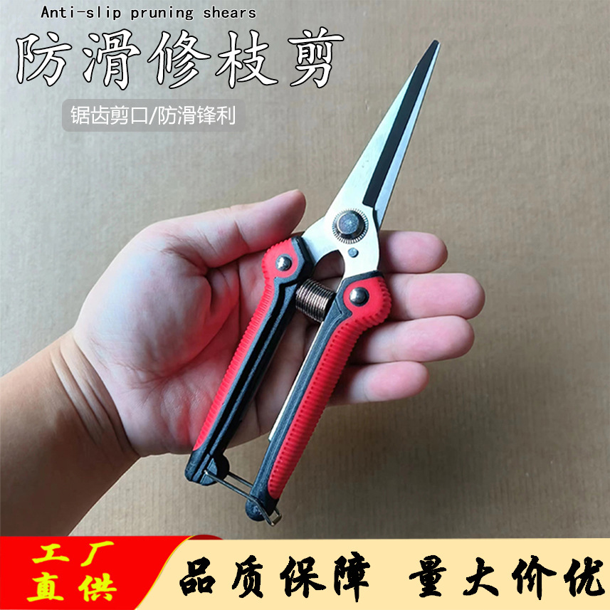 Cross-border flower and fruit thinning shears, fruit picking shears, powerful pear tree shears, stainless steel branch shears, fruit tree shears, new style pruning shears full figure