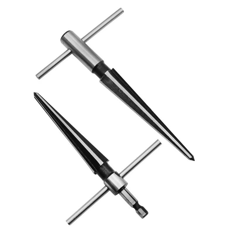 Cross-border hand reamers, stainless steel woodworking type machine conical reamers, T-shaped hole reamers 3-13mm in stock details Picture