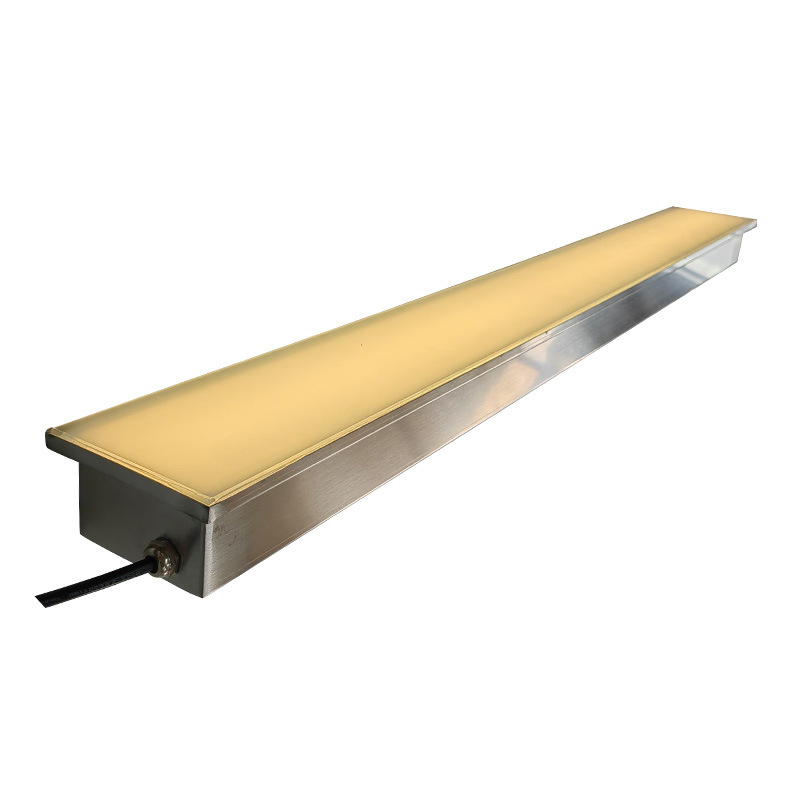 LED long strip floor tile light, stainless steel waterproof seven-color buried luminous floor, gravity interactive sensing ground embedded Item Picture