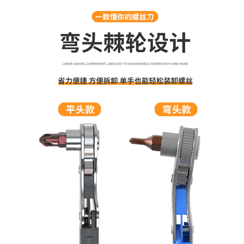 New elbow bidirectional ratchet screwdriver set, 36-tooth household multi-functional wrench, mini screwdriver wholesale Application Scenario