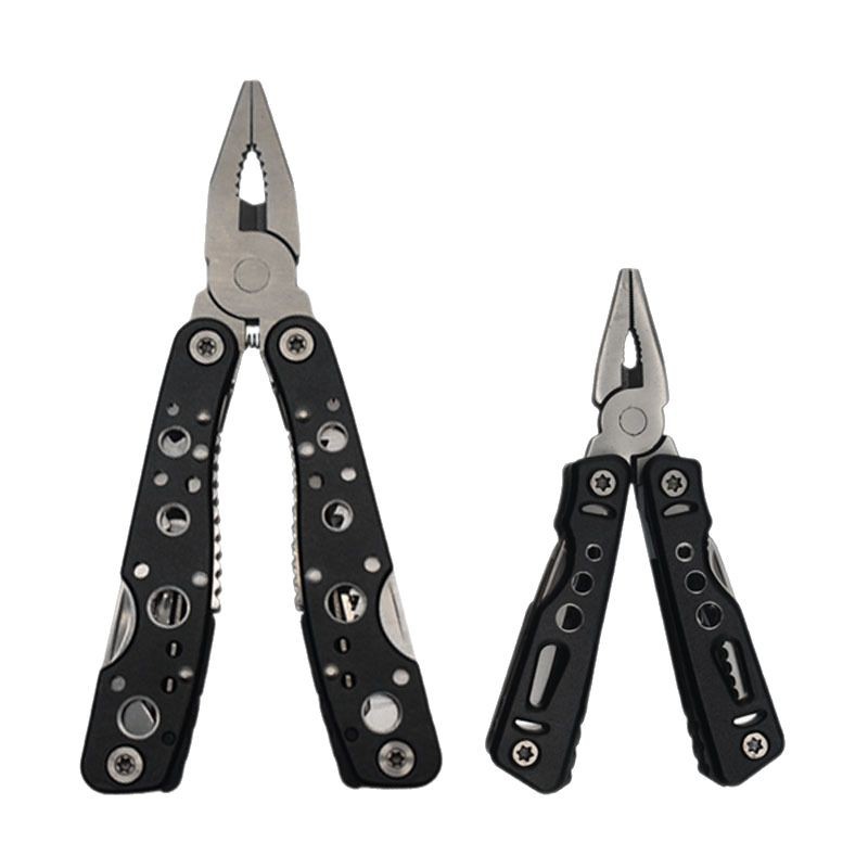 Factory direct sales of multi-functional folding pliers, round hole portable tool pliers, stainless steel multi-functional camping gift pliers Item Picture