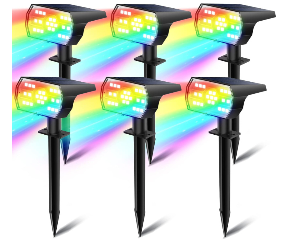 Solar lawn spotlight ground plug light 56LED Specification drawing
