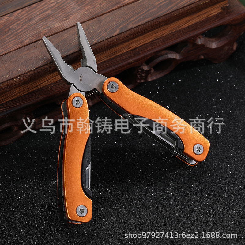 The manufacturer supplies in stock tool pliers, mini stainless steel small-sized functional aluminum handle pliers, outdoor camping folding pliers Specification drawing
