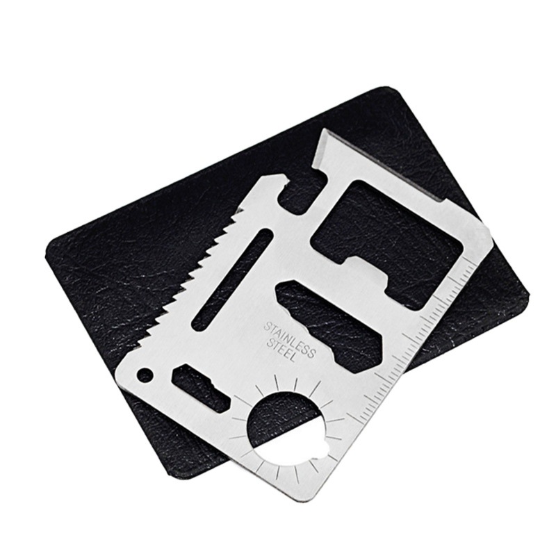 Outdoor portable knife, wilderness survival equipment, life-saving card, high-quality multi-purpose and multi-functional knife card, tool card Item Picture