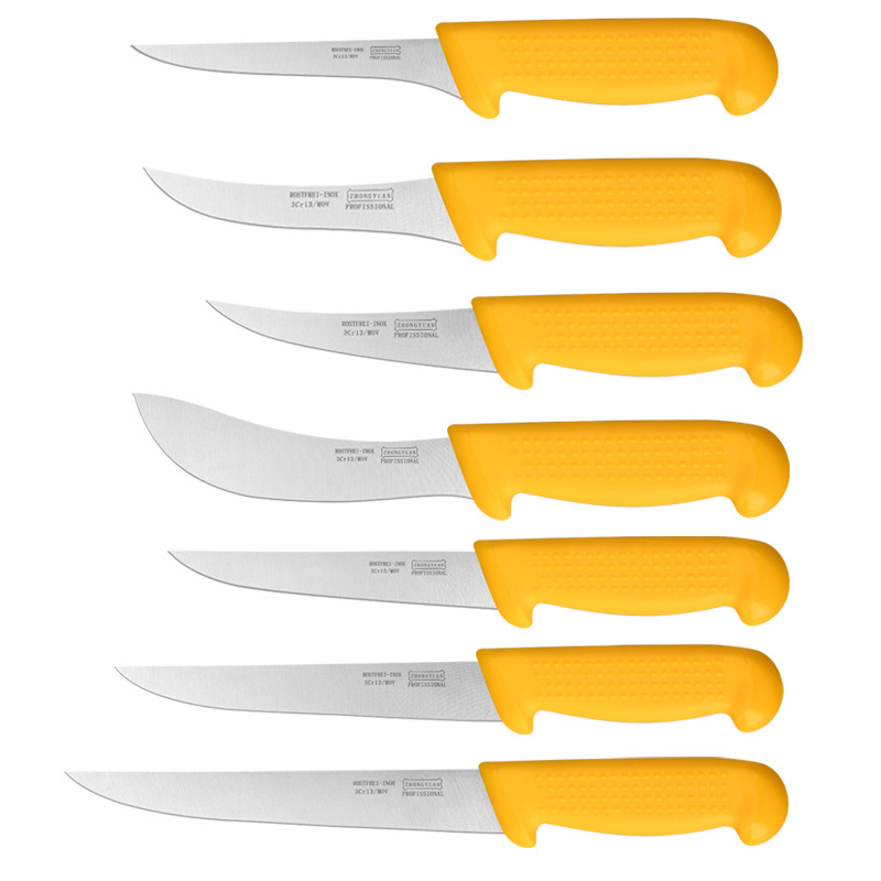 Stainless steel meat slicing knife, slaughtering knife, meat shaving and bone removal knife, skin peeling and opening sharp knife, chef's cooking knife Item Picture