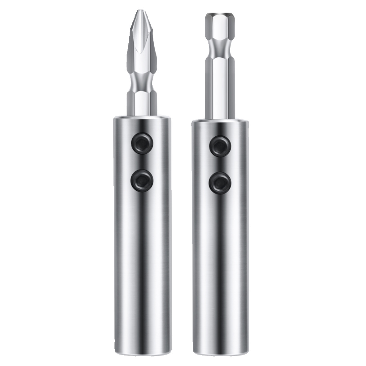 Maeda three-in-one quick installation sleeve stainless steel strong magnetic screw screwdriver connection rod furniture woodworking eight-pole Item Picture