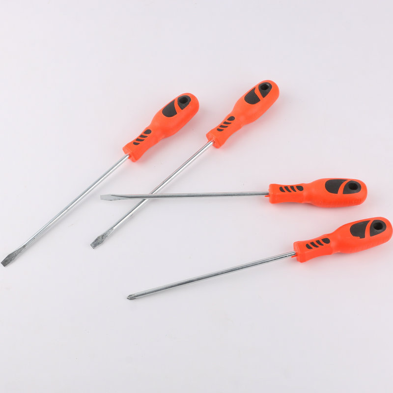 The manufacturer has 8-inch red handle plum blossom flat-head manual screwdriver in stock. Use a screwdriver flat-head screwdriver Item Picture