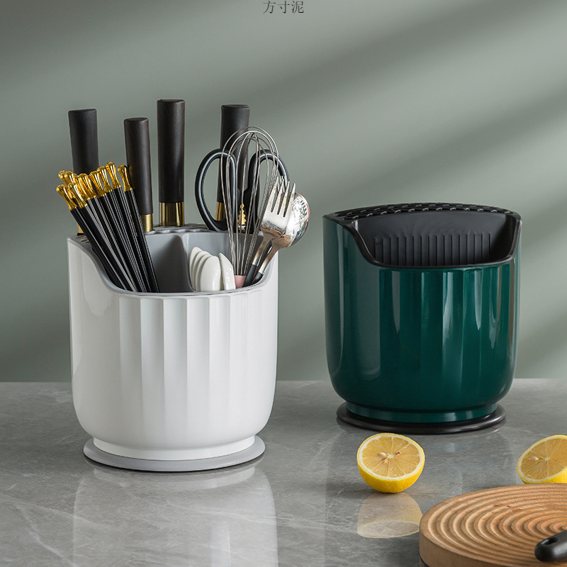 Kitchen knife rack, rotating kitchen rack, storage rack, multi-functional knife integrated storage box, household countertop, chopstick holder factory full figure