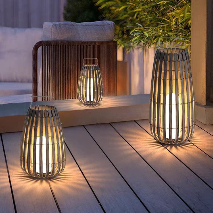 Solar outdoor lights, courtyard lights, garden decoration floor lights, villa lawn lights, waterproof outdoor terrace atmosphere lights full figure