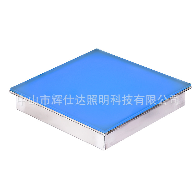 Factory wholesale stock 600*600*H60MM square light-emitting gravity sensor floor lamp, stainless steel floor lamp Item Picture