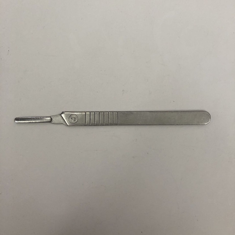 Factory direct sales of stainless steel surgical knife handles, ordinary thickened No. 3 and No. 4, maintenance process, special engraving Specification drawing