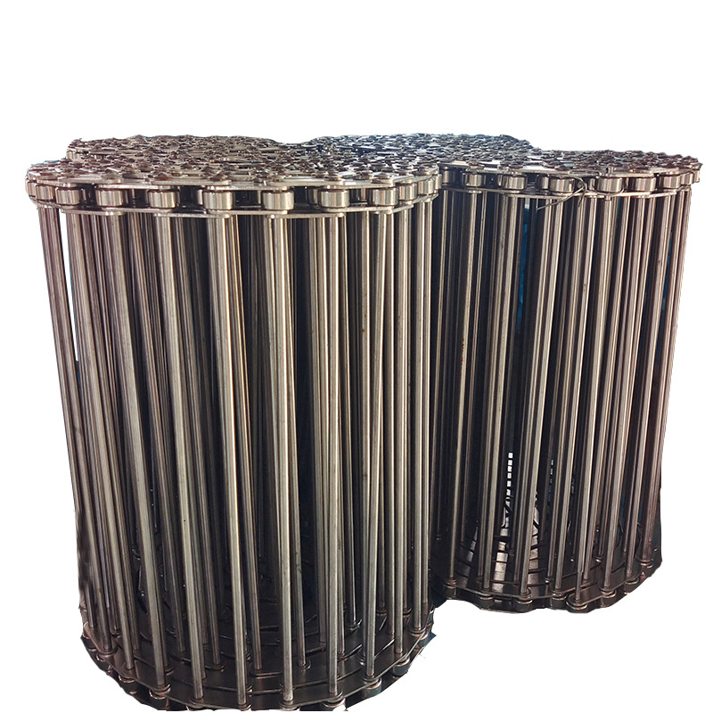 Stainless steel support shaft chain through rod chain, fruit and vegetable cleaning quail egg transportation production line, non-standard roller type support shaft chain Item Picture