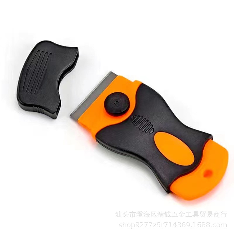 Multi-functional single-head scraper, metal and plastic blade, decontamination and cleaning, mobile phone screen, eyebrow shaping knife, glue removal scraper Item Picture