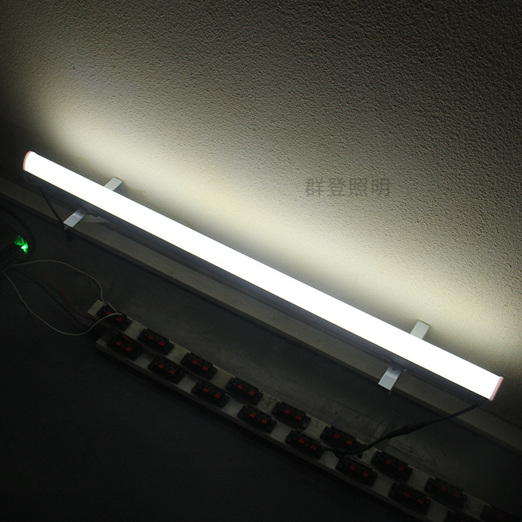 Outdoor illuminated rainproof advertising sign storefront 12W digital tube PC mask with aluminum base led guardrail tube Specification drawing