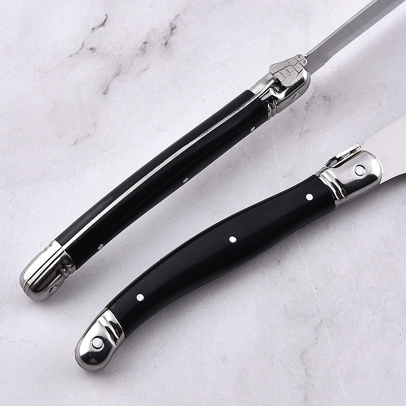 420 stainless steel ABS black plastic handle knife cross-border kitchenware set Butter knife, bread and cheese baking knife Application Scenario