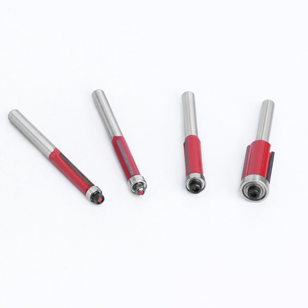 1/4 handle bearing trimming tool, right-angle chamfering tool, edge banding tool, woodworking milling tool Application Scenario
