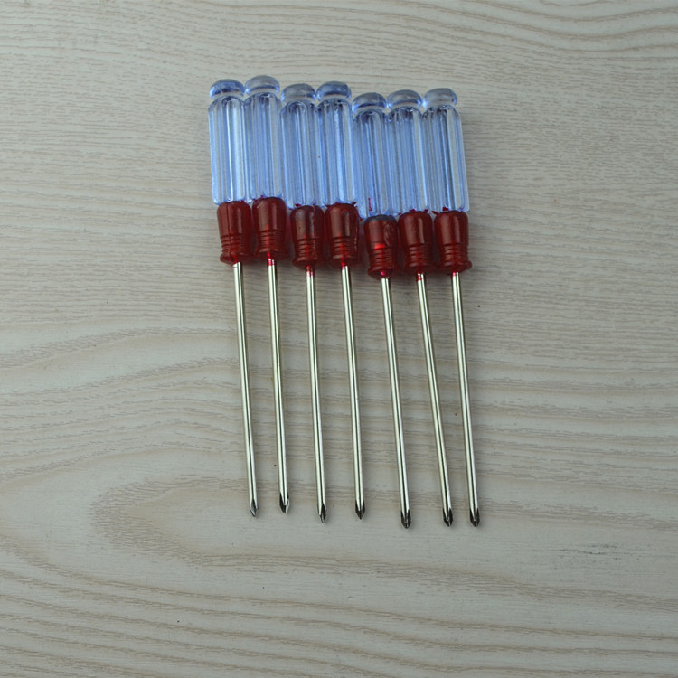 Supplying 3-inch small crystal screwdrivers with transparent handles, nickel-plated magnetic transparent head screwdrivers full figure