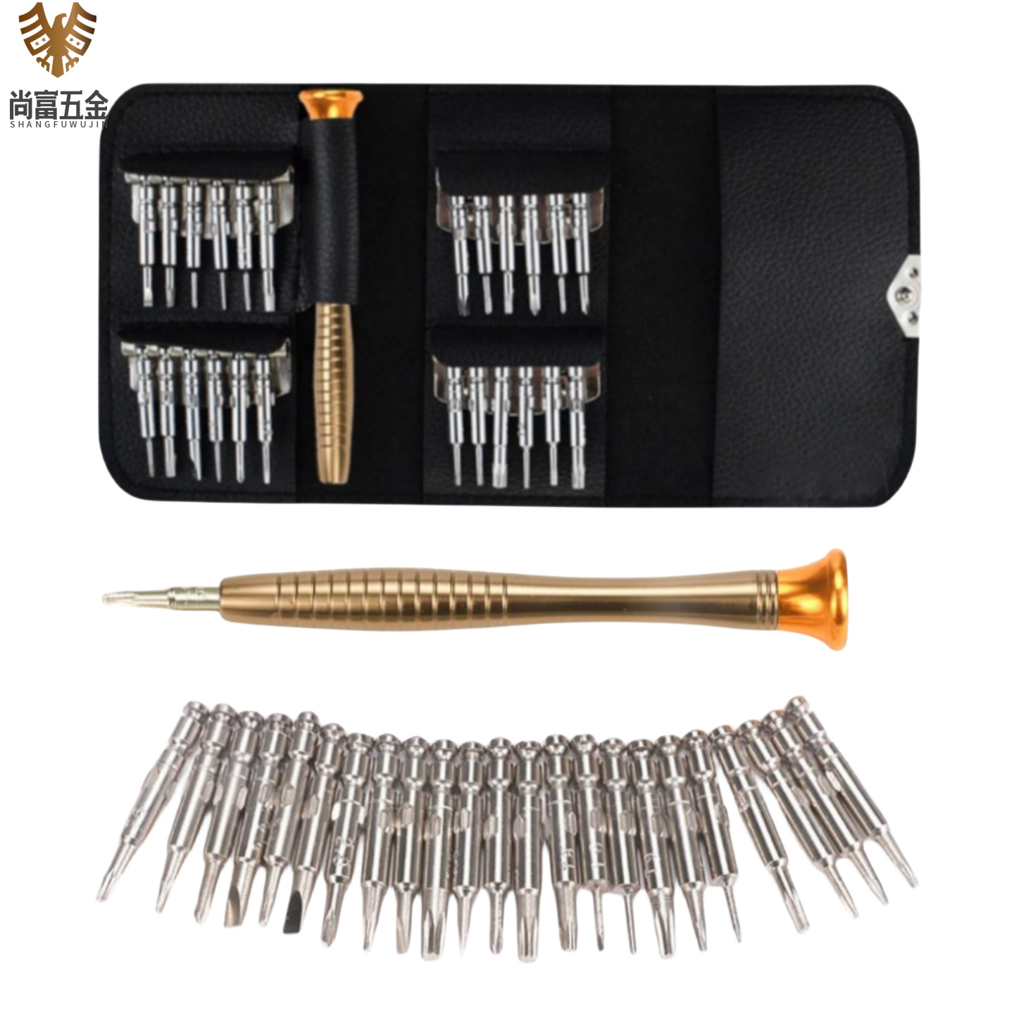 25-in-one leather case screwdriver, Amazon bestseller small tool repair, precision aluminum alloy tool kit for cross-border full figure