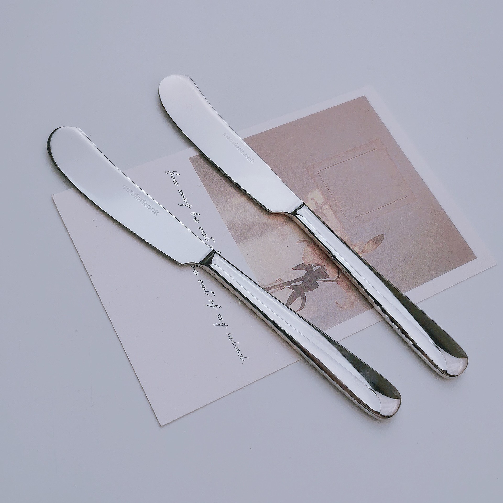 Japanese stainless steel butter knife, butter knife, spatula, jam spreading knife, cheese dessert knife, milk knife details Picture