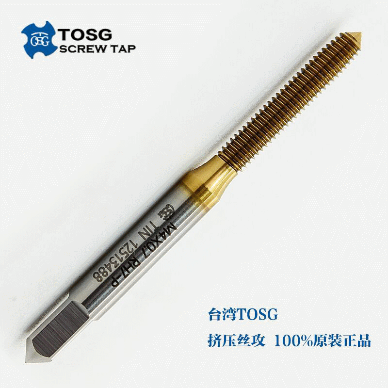 Taiwan Dabao taps TOSG TIN-EXL-NRT titanium-coated tapping pins for high-speed steel machine extrusion taps and taps Item Picture