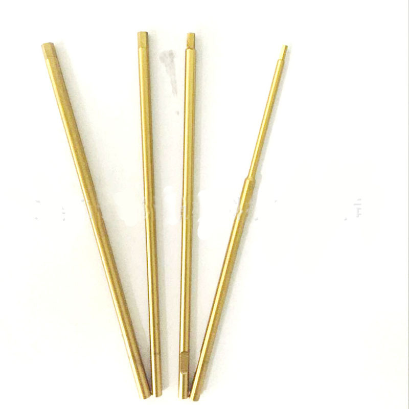 Imported high-speed steel titanium gold hexagonal screwdriver head model tool accessories, hexagon socket screwdriver, titanium-plated screwdriver pins full figure