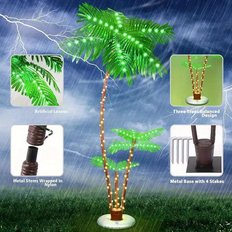 6FT Solar Powered LED Artificial Palm Tree with 121 Lights8 Application Scenario
