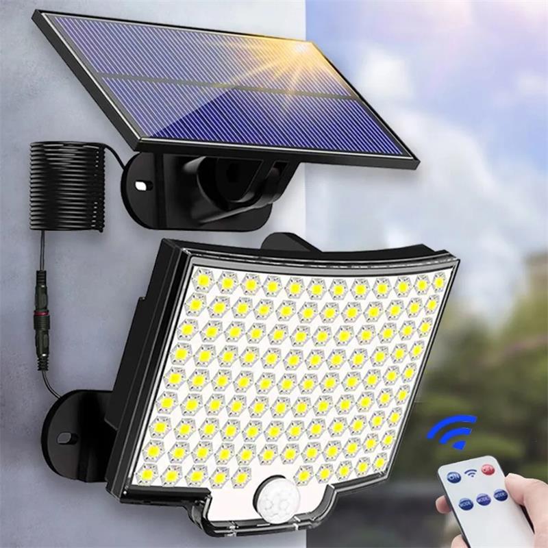 Solar garden lights, 106led solar wall lights, solar lawn lights, split solar sensor lights full figure