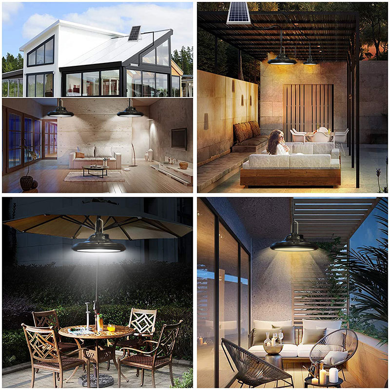 Cross-border solar chandeliers, automatic sensor lights, outdoor camping lights, garage lighting lamps, USB charging garden street lamps Application Scenario