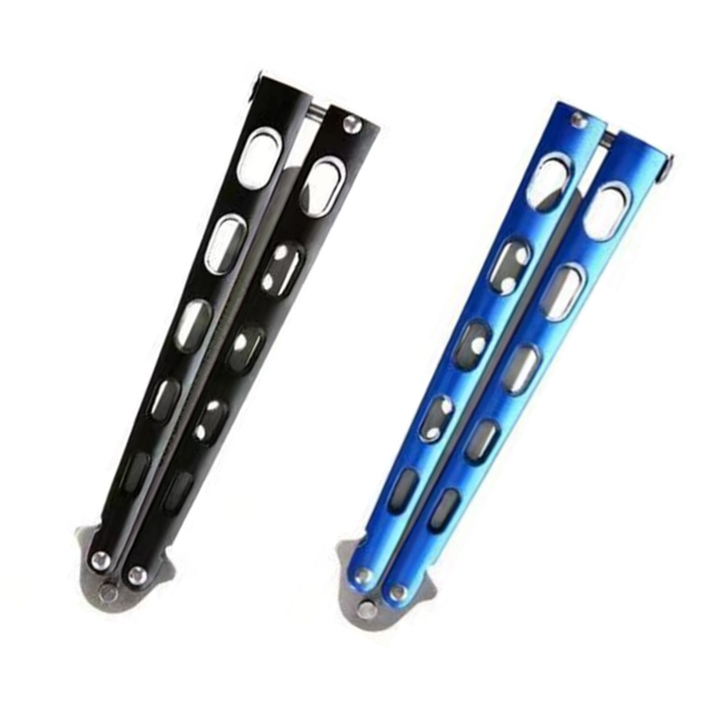 All-steel rivet maintenance-free butterfly knife, swing knife, comb knife, uncut sealed butterfly folding knife, children's toy knife details Picture