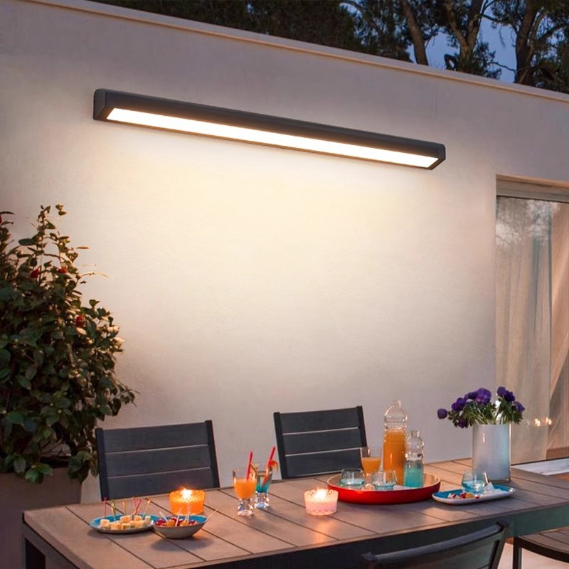 New indoor entrance simple rainproof outdoor long strip LED outdoor long strip light, ultra-bright wall lamp for foyer and balcony full figure