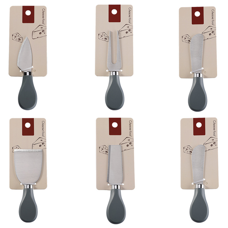 Cross-border in-stock stainless steel cheese knife set, Western cheese knife and fork, jam and cream spatula, baking three-piece set Application Scenario