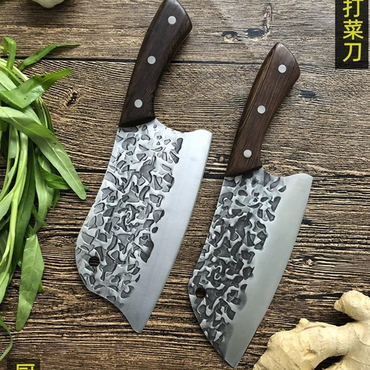 Sharp kitchen knife, forging and slicing knife, genuine, pure handcrafted kitchen knife from Longquan, household stainless steel chopping knife, no need for sharpening Specification drawing