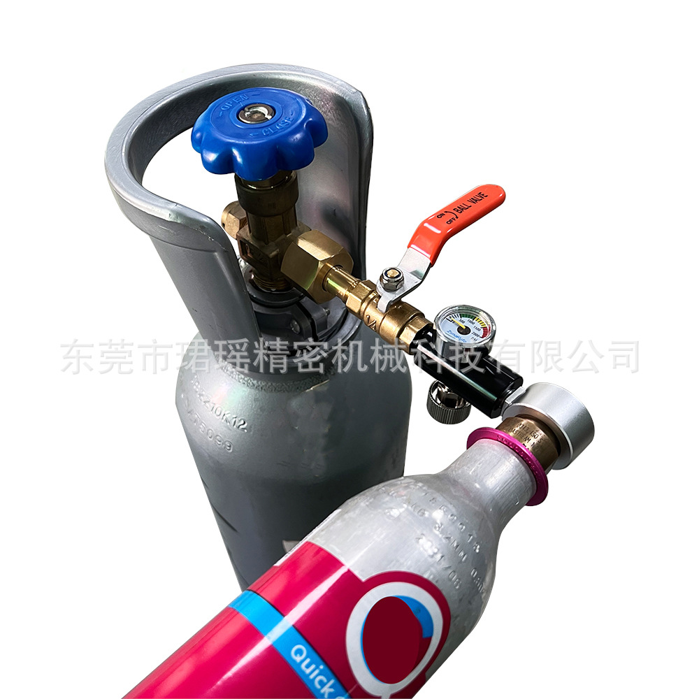 Cross-border Sodastream DUO/Terra/Art soda bottle inflation connector with pressure gauge, large to small Item Picture