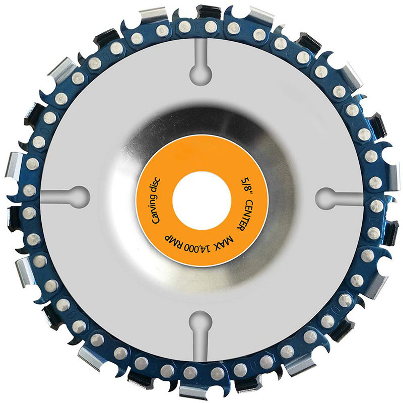 4-inch 22-tooth woodworking engraving chainsaw disc, 5-inch Angle grinding disc, wood slotting saw blade, Angle grinding machine chain disc full figure
