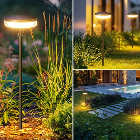 Cross-border solar waterproof lawn courtyard lights, garden large swing LED ground insert decorative lights, landscape villa lights Specification drawing