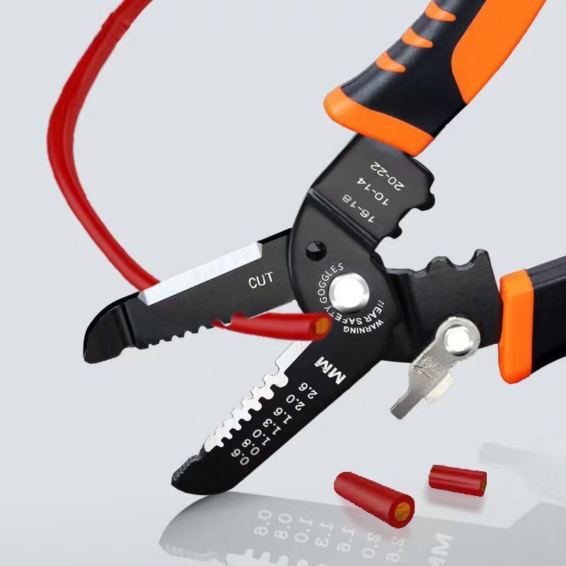 German craftsmanship multi-functional wire strippers, electricians' special wire strippers, wire cutters and skinning multi-purpose pliers, cable factory wholesale full figure
