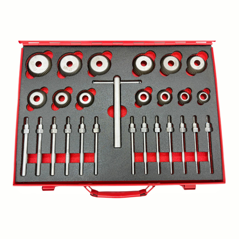 27-piece valve seat cleaning reamer set, 27-piece valve seat cutter set details Picture