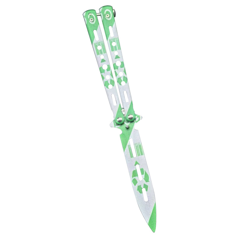 Butterfly knife, stainless steel uncut butterfly knife, folding knife, CSGO game swinging knife, in stock supply Item Picture