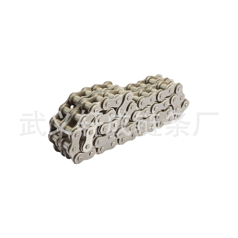The manufacturer supplies 1-inch 16A single, double and three-row short pitch precision roller chains for industrial transmission and feed chains made of carbon steel details Picture