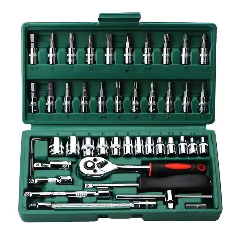 46-piece set socket wrench Quick Little Fly car repair tool, car repair screwdriver tool undefined