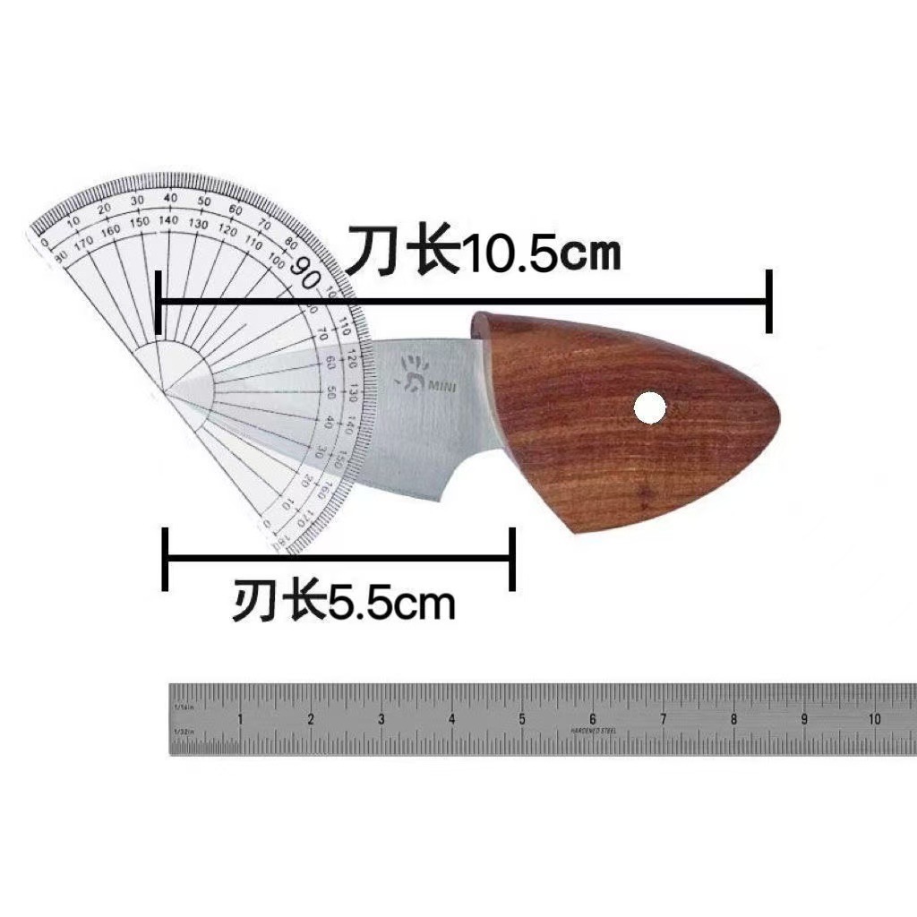 Wholesale of internet-famous products, convenient and portable small piglet wood fish household kitchen peelers, sharp fruit knives, express pocket knives Item Picture