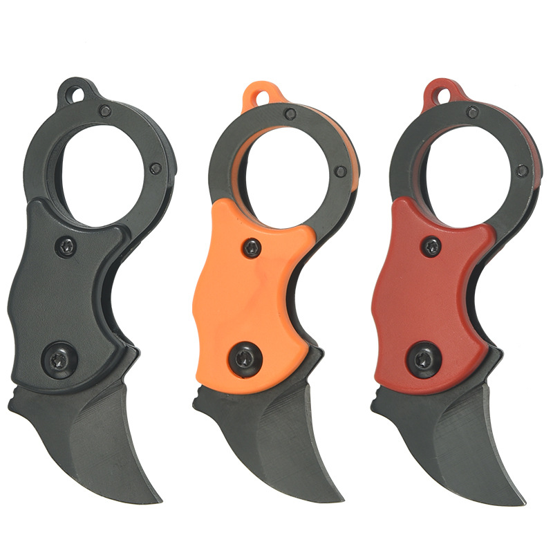 Outdoor folding knife, mini portable EDC key knife, fox claw knife, express box opening knife, camping knife Item Picture