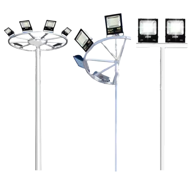 Outdoor square high mast lights, 25-meter, 10-meter, 15-meter stadium lights, high mast lights, telescopic street lights, square lights, led super bright Item Picture