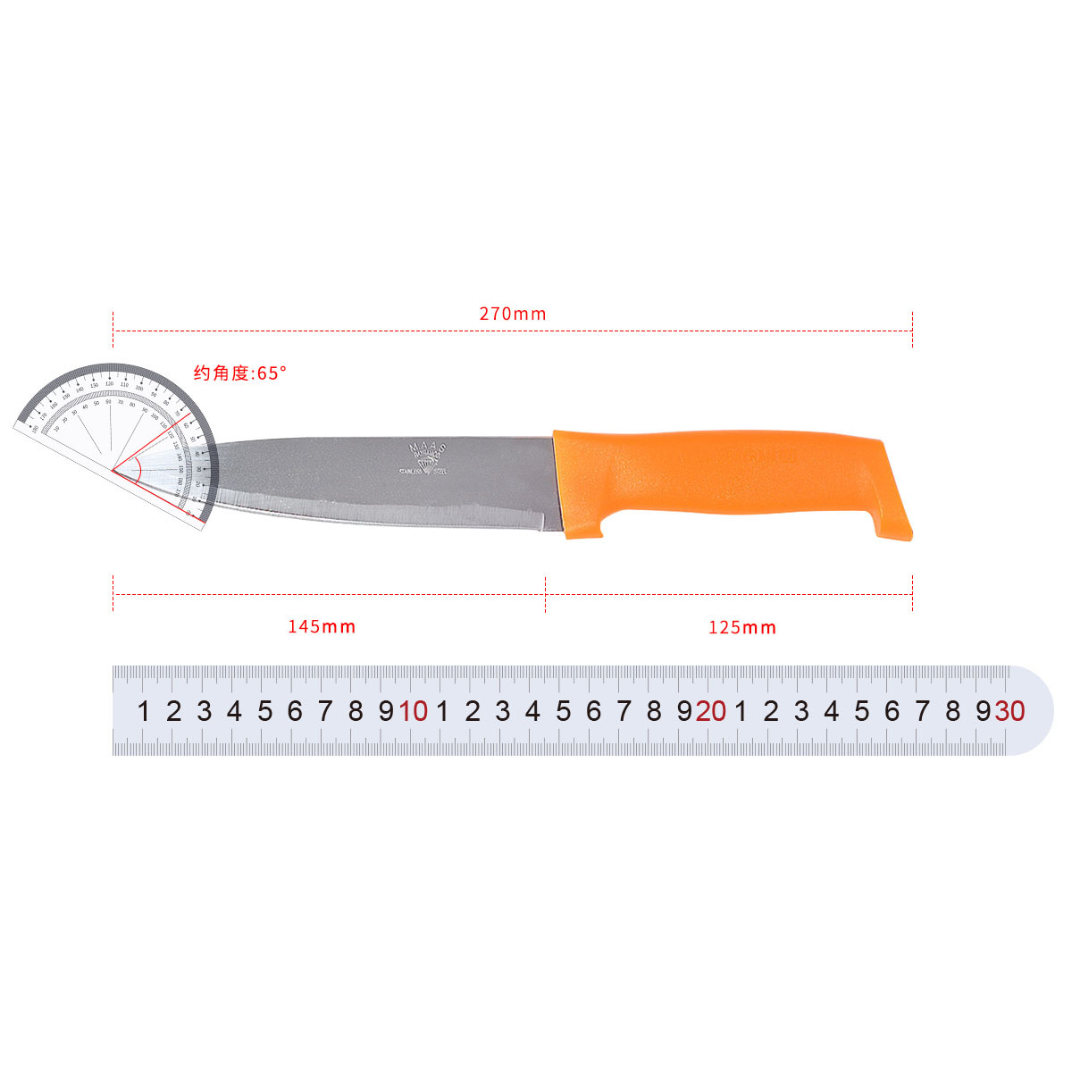 Wholesale stainless steel chef knives, household kitchen slicing knives, plastic-handled cooking chef knives and kitchen knives from the manufacturer details Picture